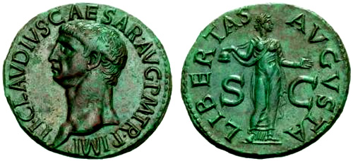 claudius roman coin as